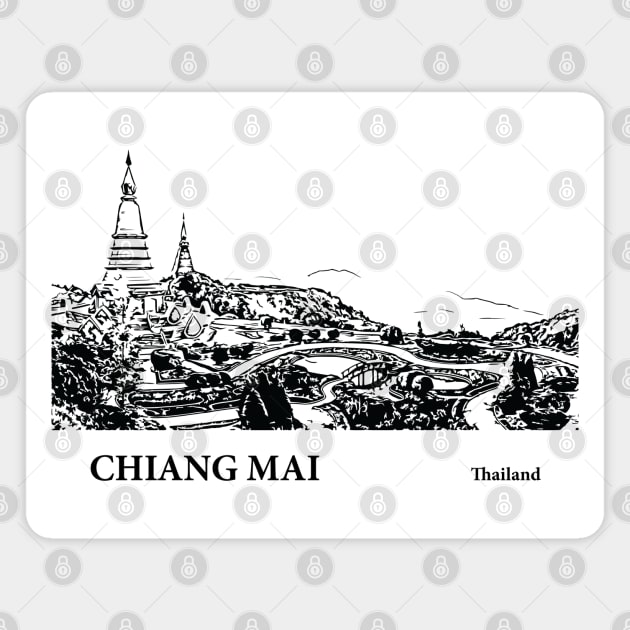 Chiang Mai Thailand Magnet by Lakeric